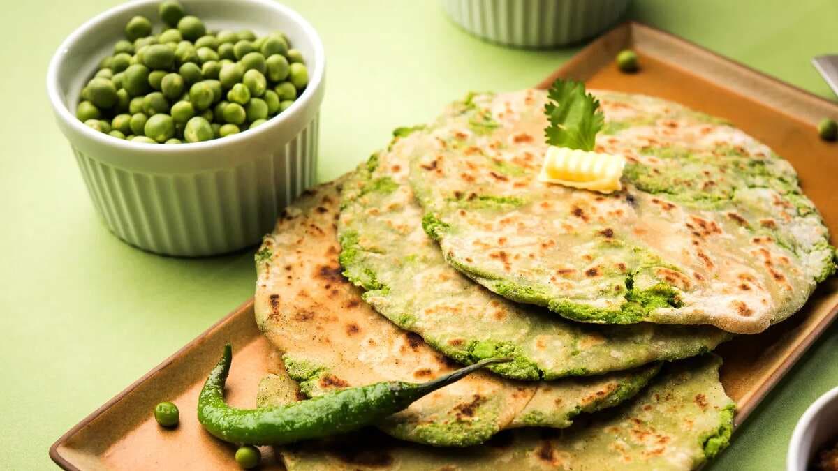 Make your winter breakfast healthy and fulfilling with matar paratha!