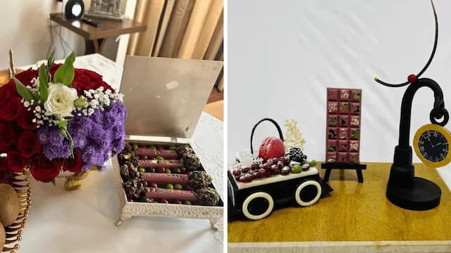 French PM Hosted In Delhi Hotel, Welcomed With Sweet Treats