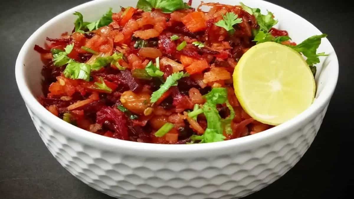Beetroot Poha
