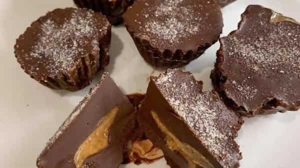 Valentine's Day special treat: No bake, chocolate almond and peanut butter cups