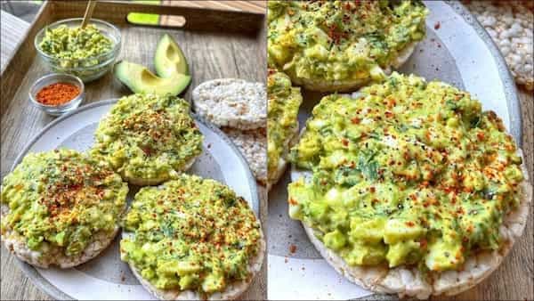 Recipe: Monsoons call for an exotic lunch of avocado egg salad rice cakes