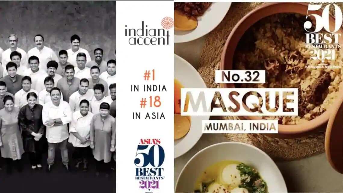 Indian Accent and Masque on Asia’s 50 Best Restaurants list