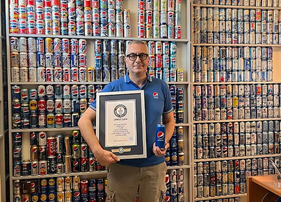 Italian Collector Makes New Record With Over 12,000 Soda Cans