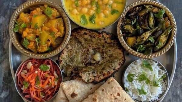 Traditional Way Of Arranging Food In Thali