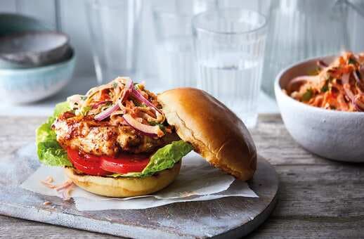 Try Out This Cheesy Chicken Patty Burger Recipe This Weekend