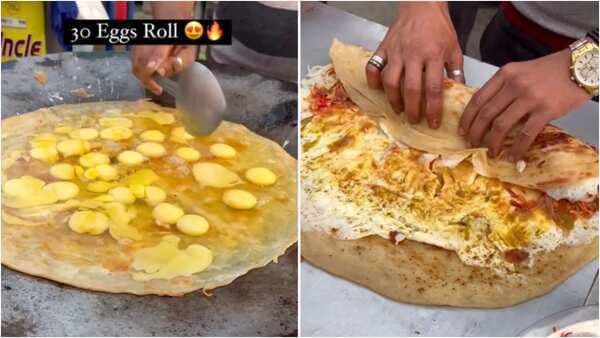 Viral: This Massive Roll With 30 Eggs Is Making Netizens Hungry; Tried Yet? 