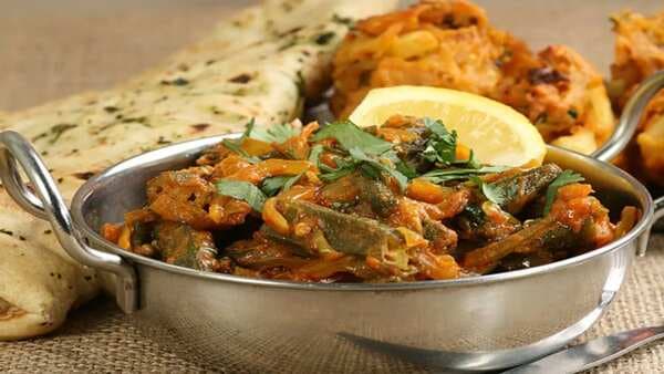 Masala Bhindi: Okra Sabzi Simmered in Delectable Semi-Dry Gravy 