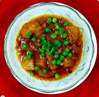 Tumip ( Shalgum  ) & peas masala curry