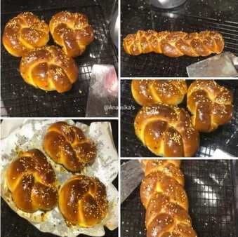 Instant 3-Braided Challah Buns/Breads