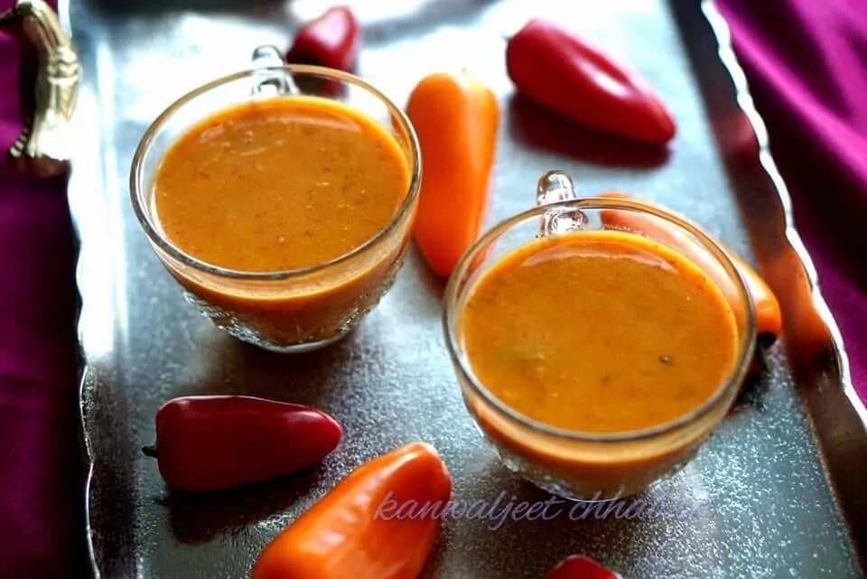 Roasted bell pepper soup 