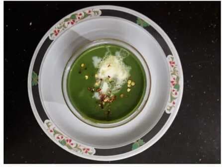 Cream of spinach soup