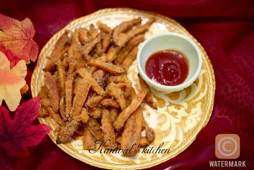 Baked sweet potato French fries 
