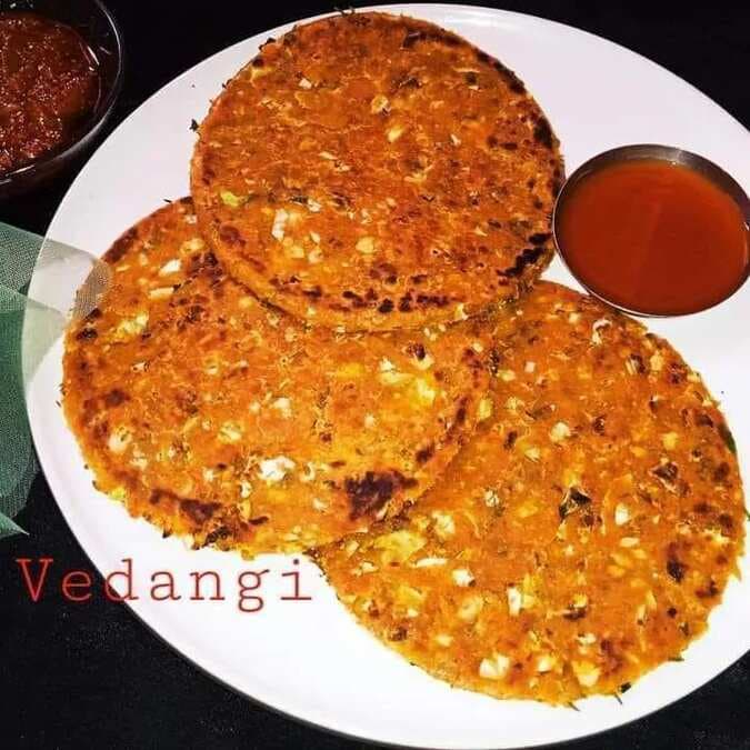 Cabbage and Carrot Paratha..