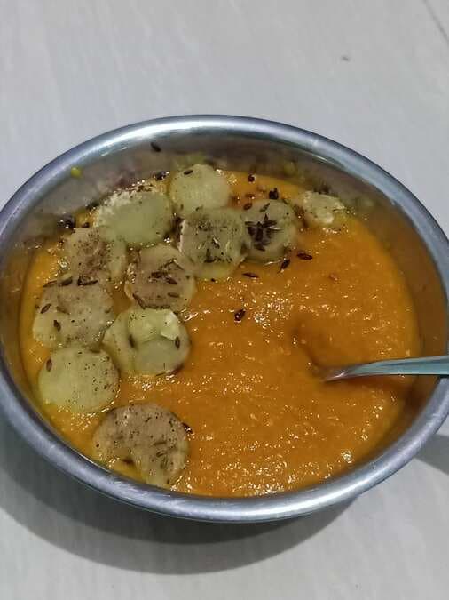 Carrot & sweet potato soup.