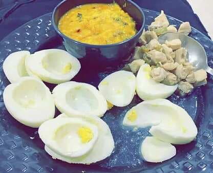 White egg with dal