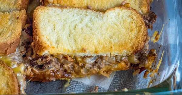 Bacon Cheeseburger Grilled Cheese Casserole