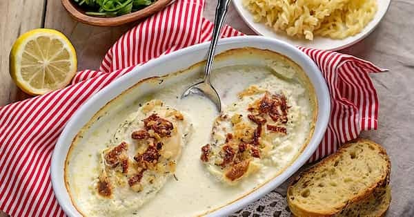 Creamy Chicken with Roasted Garlic and Sun Dried Tomatoes