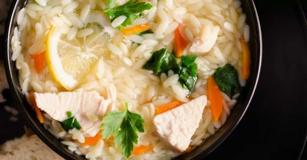 Orzo Chicken and Spinach Soup