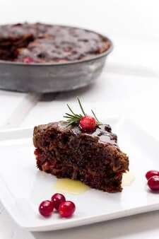Christmas Cranberry Pudding With Butter Sauce