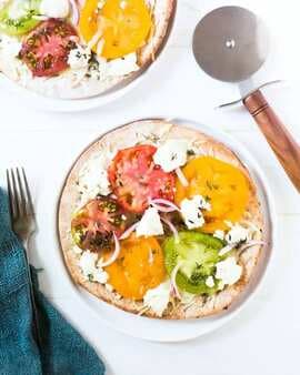Healthy Pita Pizza With Goat Cheese