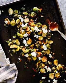 Crispy Brussels Sprouts With Goat Cheese