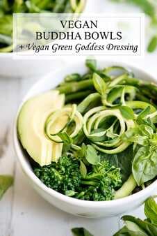 Vegan Buddha Bowls with Green Goddess Dressing