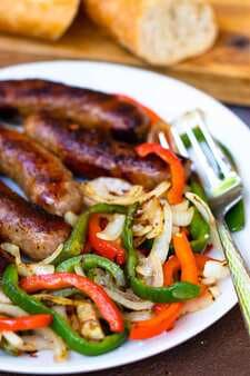 Grilled Sausage With Peppers And Onions