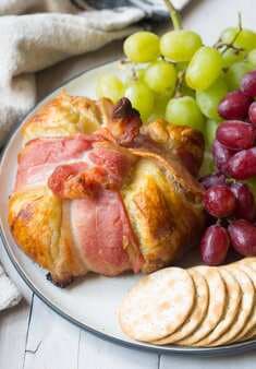 Bacon Wrapped Baked Brie In Puff Pastry