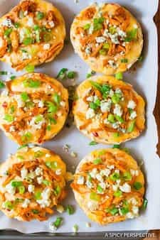 Buffalo Chicken Pimento Cheese Pizza Bagels