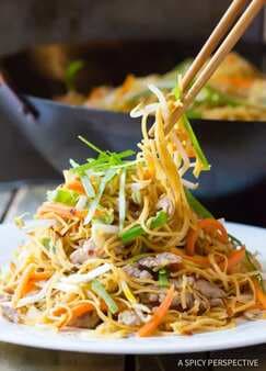 Cantonese Pan Fried Noodles 