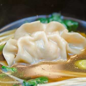 Spicy Asian Pork Dumpling Soup