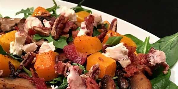Arugula Salad With Bacon And Butternut Squash