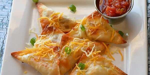 Baked Jalapeno Chicken And Cheese Wontons