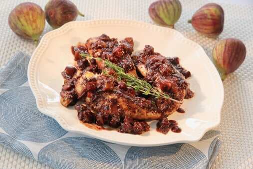 Chicken Tenders With Balsamic-Fig Sauce
