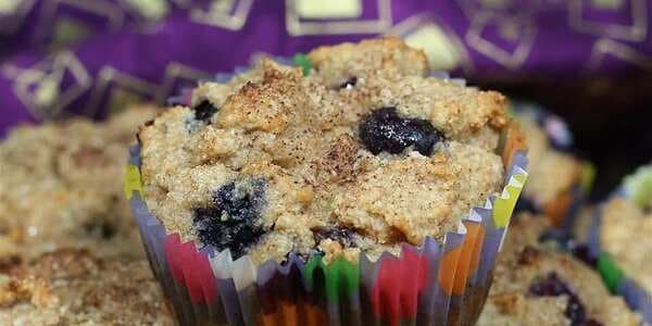 Eggless Blueberry Muffins With Applesauce, Almond Milk, And Almond Flour