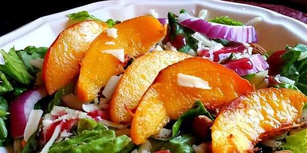 Peach Salad With Raspberry Vinaigrette