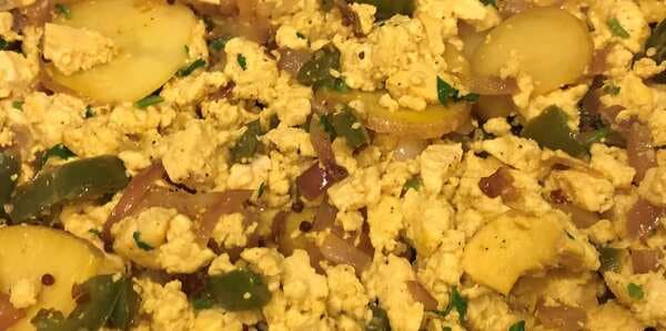 Spicy Baked Tofu Scramble With Potatoes
