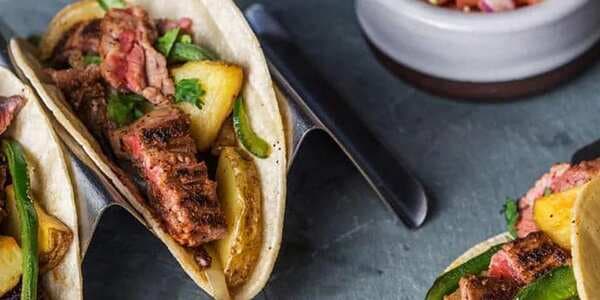 Steak And Potato Tacos With Poblano Chilies