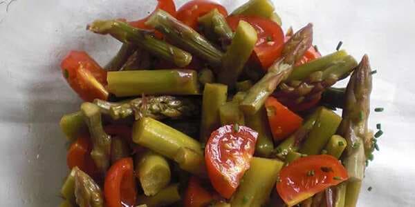Warm Asparagus Salad With Tomatoes