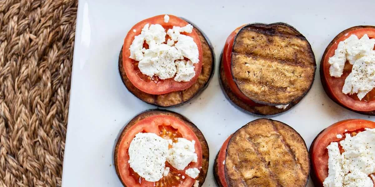 Grilled Eggplant, Tomato And Goat Cheese