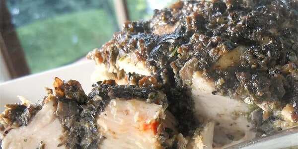 Grilled Stuffed Chicken With Olive And Caper Puree