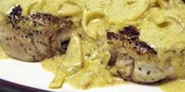 Boneless Pork Chop With Shallot Mustard Sauce