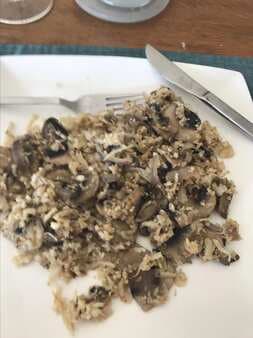 Cauliflower Rice With Mushrooms And Parmesan