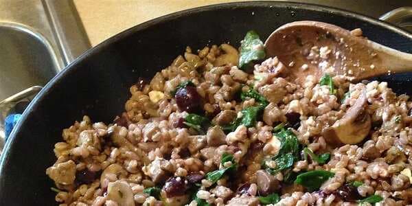 Farro, Sausage, And Spinach Dinner