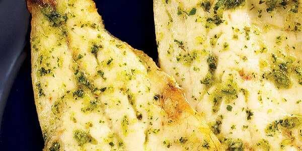 Grilled Fish Fillet With Pesto Sauce
