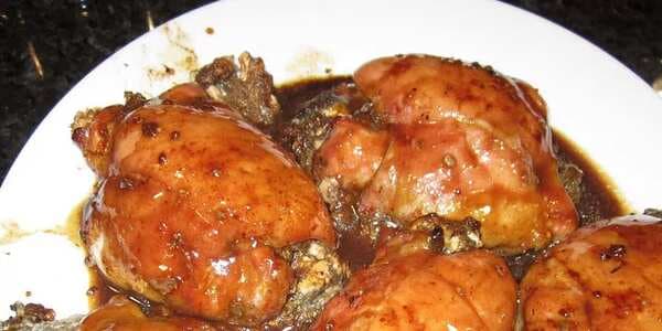 Mushroom-Stuffed Chicken Breasts In A Balsamic Pan Sauce