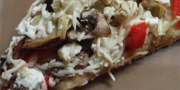 Portobello Mushroom, Fresh Peppers And Goat Cheese Pizza