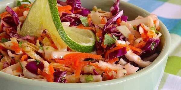 Tri-Color Slaw With Lime Dressing
