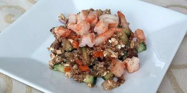 Mediterranean Quinoa Salad With Shrimp