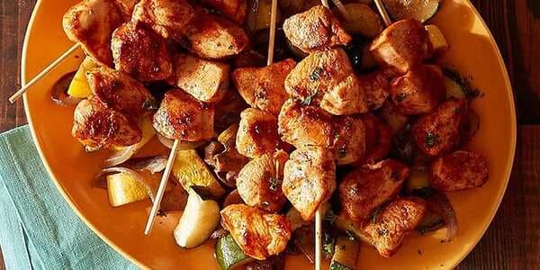 Spicy Harissa Chicken Kebabs